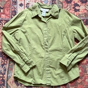 Green Button-Up Shirt